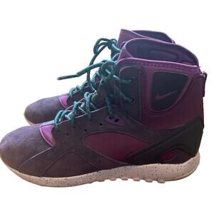 Nike Women’s Purple Koth Mid Hi Lace Up Shoes Rear Zip Size 9.5
